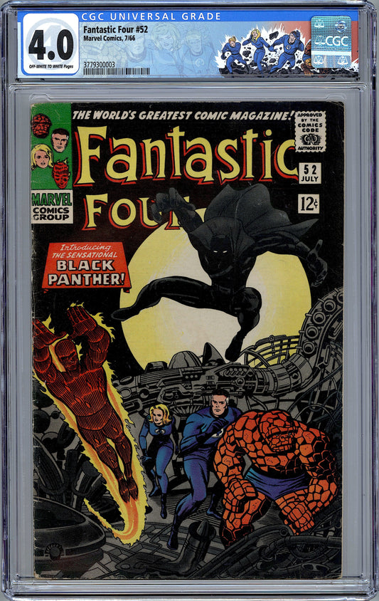 Fantastic Four #52. 1st Black Panther (T'Challa). CGC 4.0