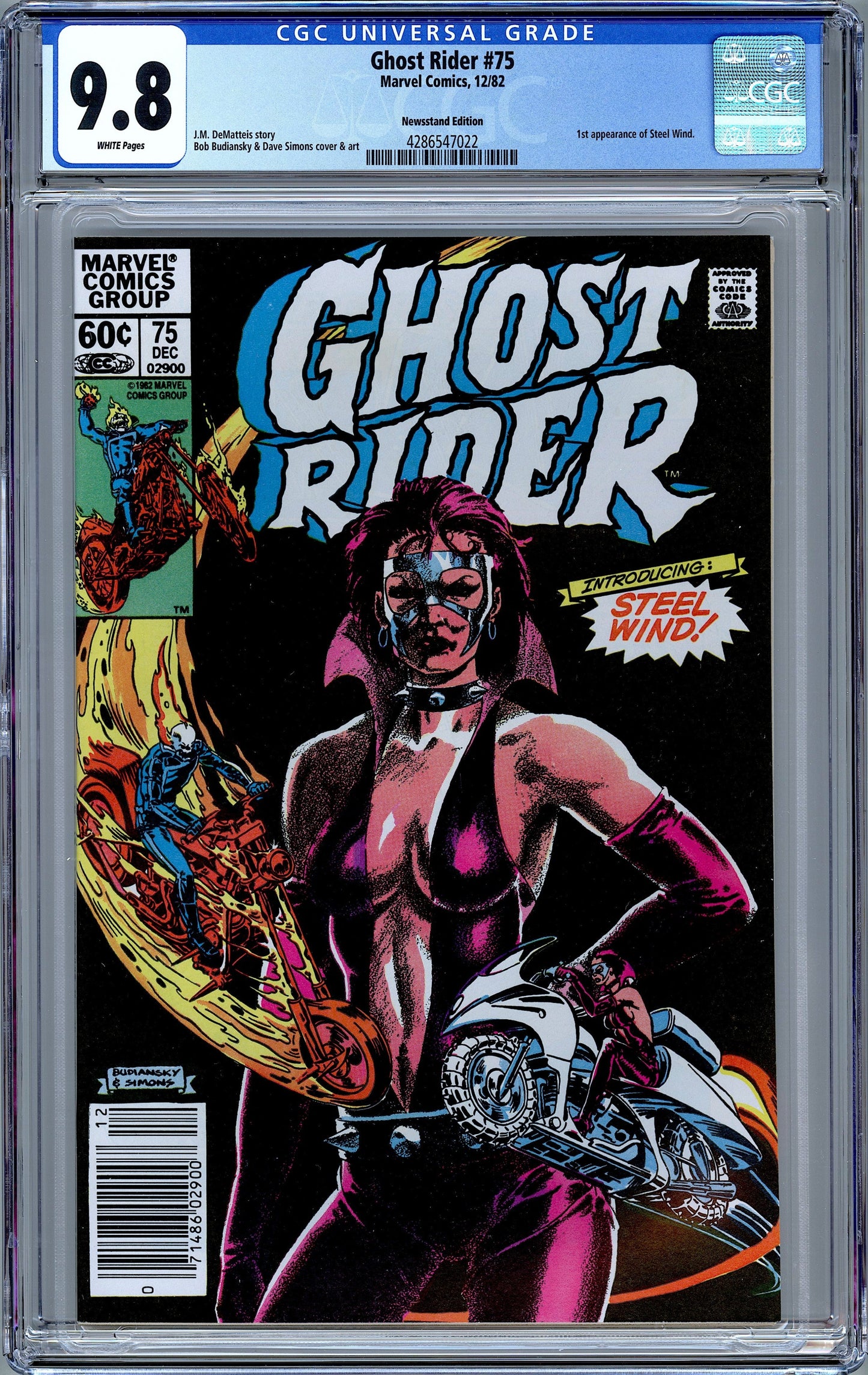 Ghost Rider #75. 1st App. Steel Wind. Newsstand CGC 9.8