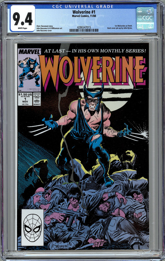 Wolverine #1.  1st Appearance Wolverine as Patch. CGC 9.4