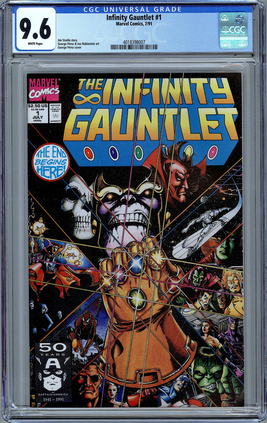 Infinity Gauntlet #1. 1st Issue. George Pérez Cover. CGC 9.6