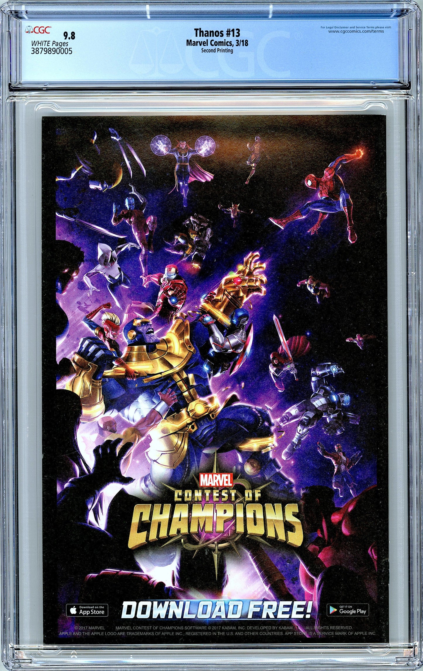 Thanos #13. 1st Cosmic Ghost Rider. Second Print CGC 9.8
