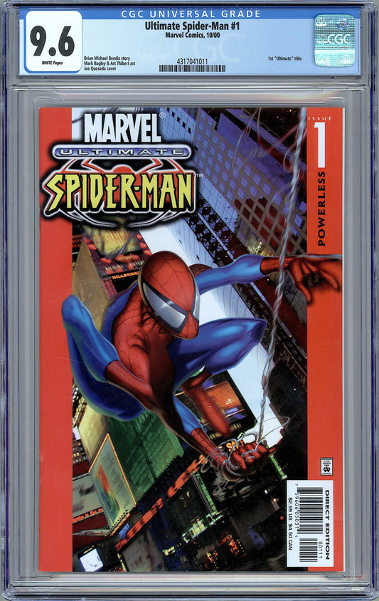 Ultimate Spider-Man #1.  First "Ultimate" Title.  CGC 9.6