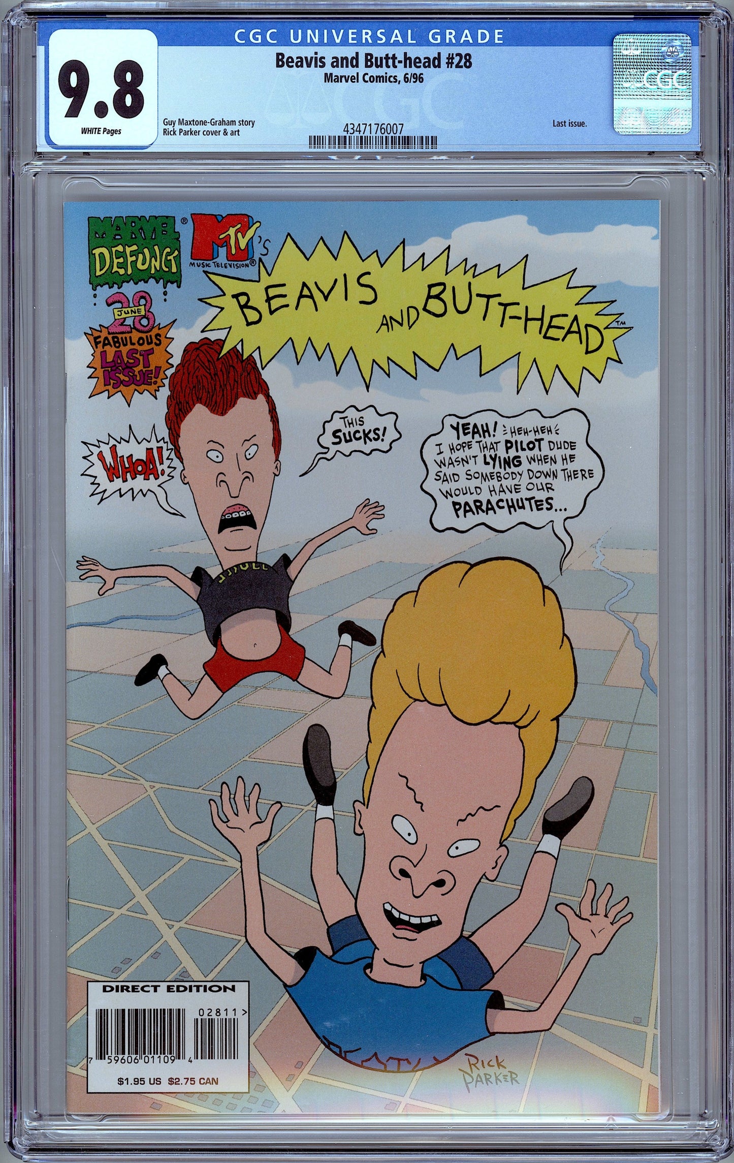 Beavis and Butt-head #28 Series Last Issue.  CGC 9.8