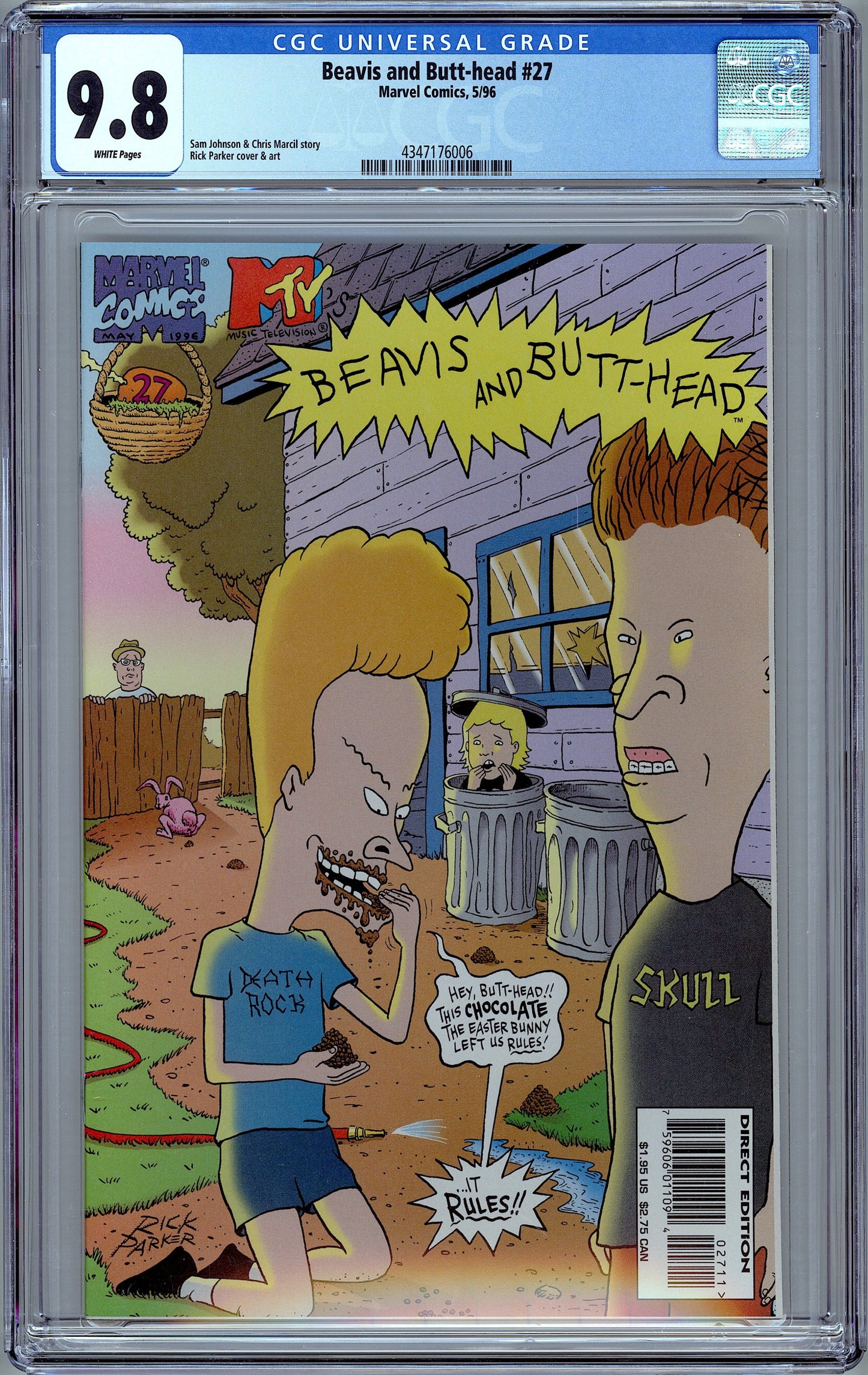 Beavis and Butt-head #27.  Low Print Issue.  CGC 9.8
