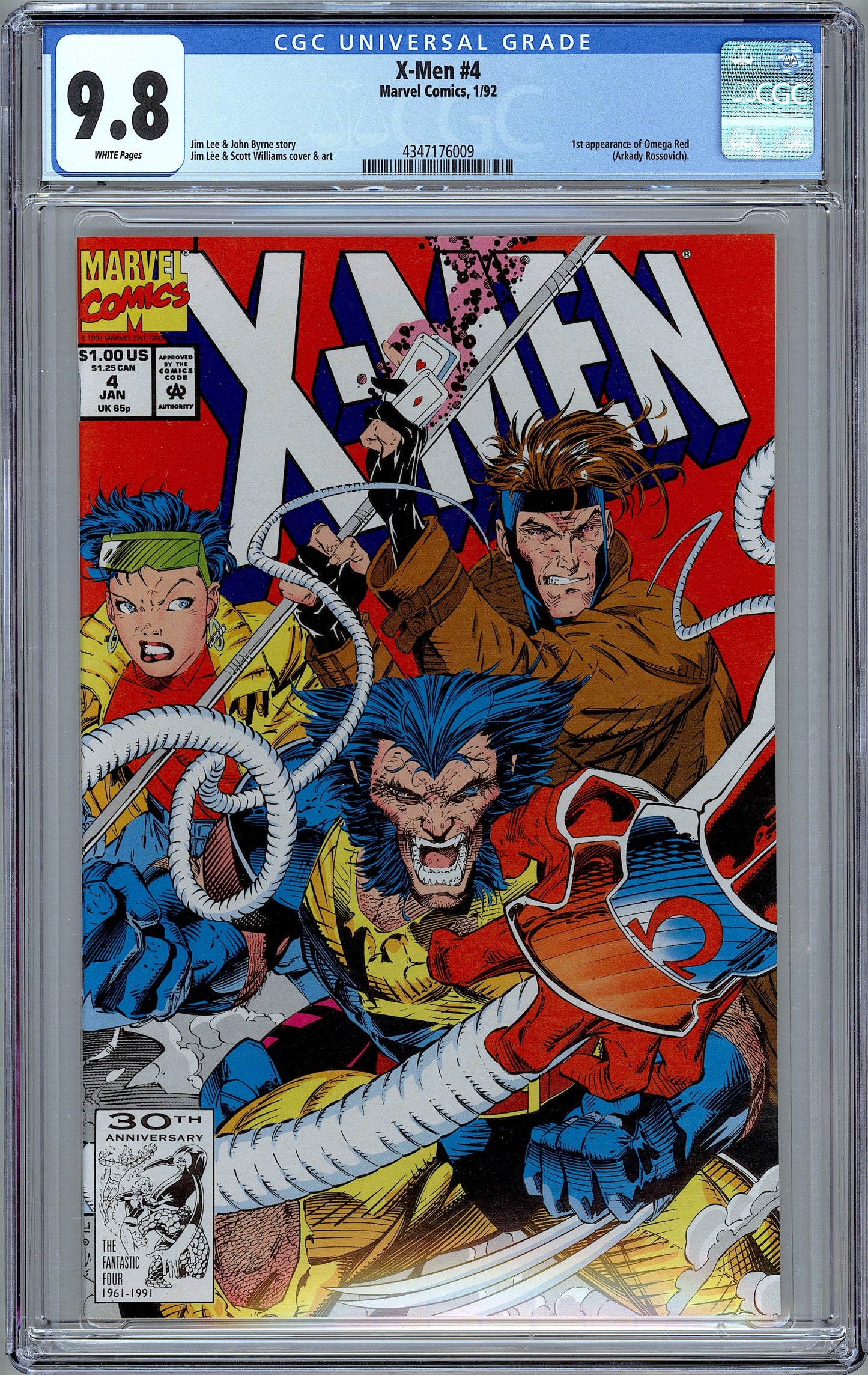 X-Men #4. First Appearance of the Omega Red. CGC 9.8