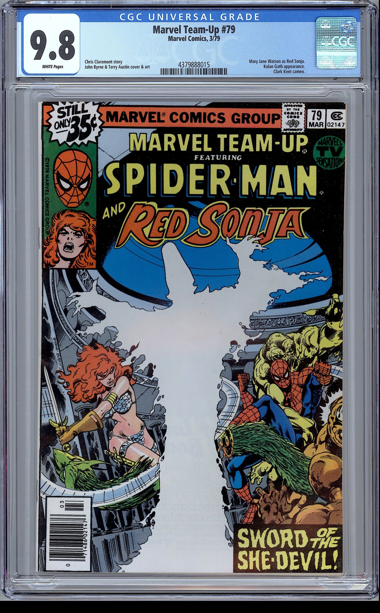 Marvel Team-Up #79. Mary Jane as Red Sonja. CGC 9.8