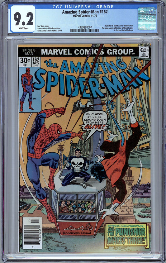 Amazing Spider-Man #162. 1st App. of the Jigsaw. CGC 9.2