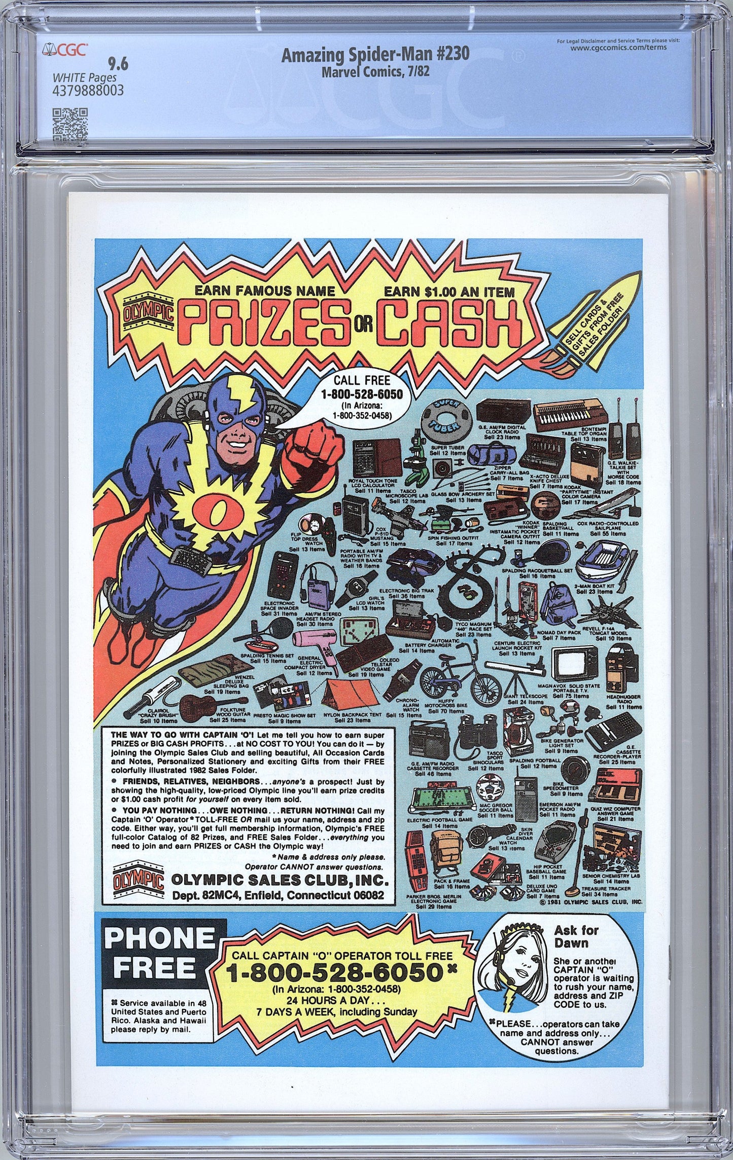 Amazing Spider-Man #230. The Juggernaut App.  CGC 9.6