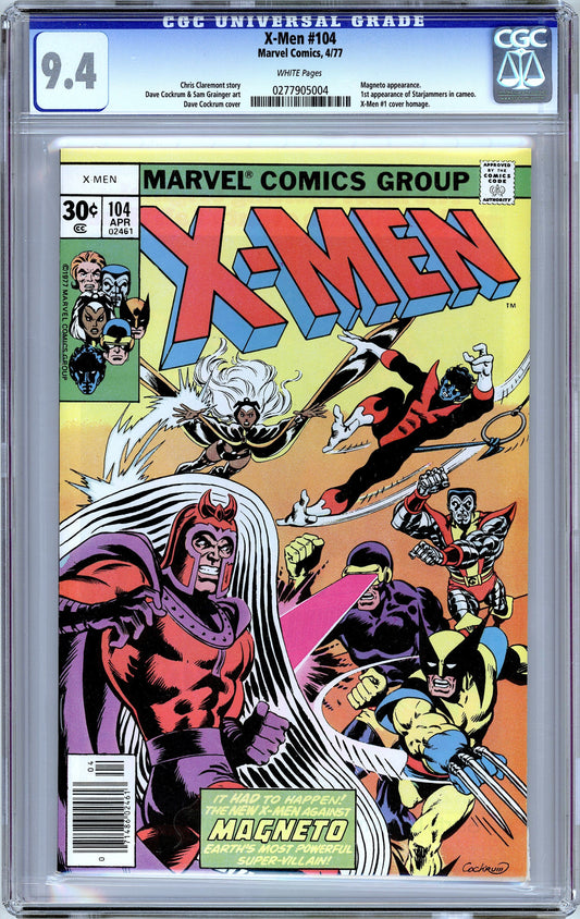 X-Men #104. 1st Appearance of the Starjammers. CGC 9.4