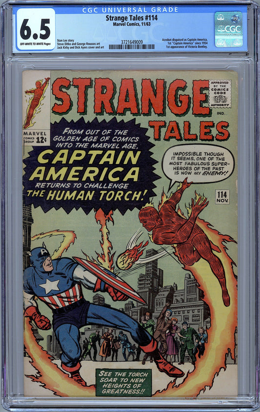 Strange Tales #114. 1st "Captain America" in SA. CGC 6.5