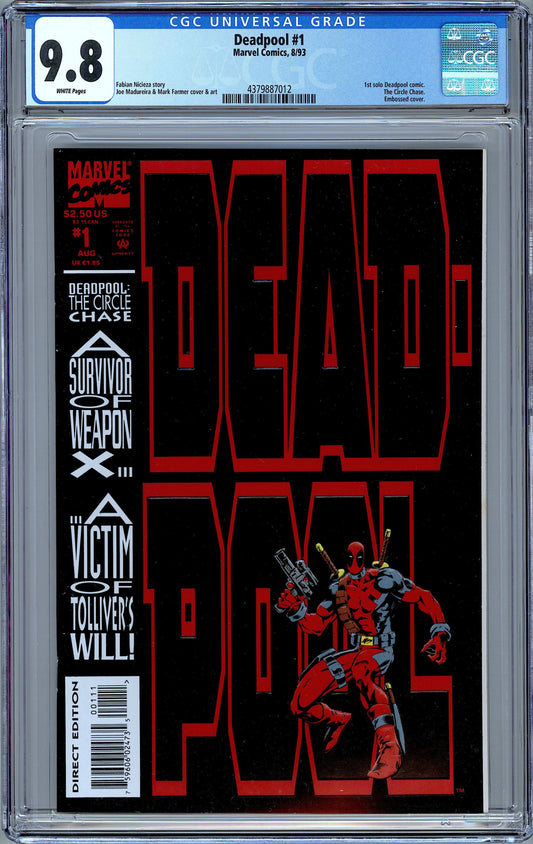 Deadpool #1.  First Solo Deadpool Comic Book.  CGC 9.8
