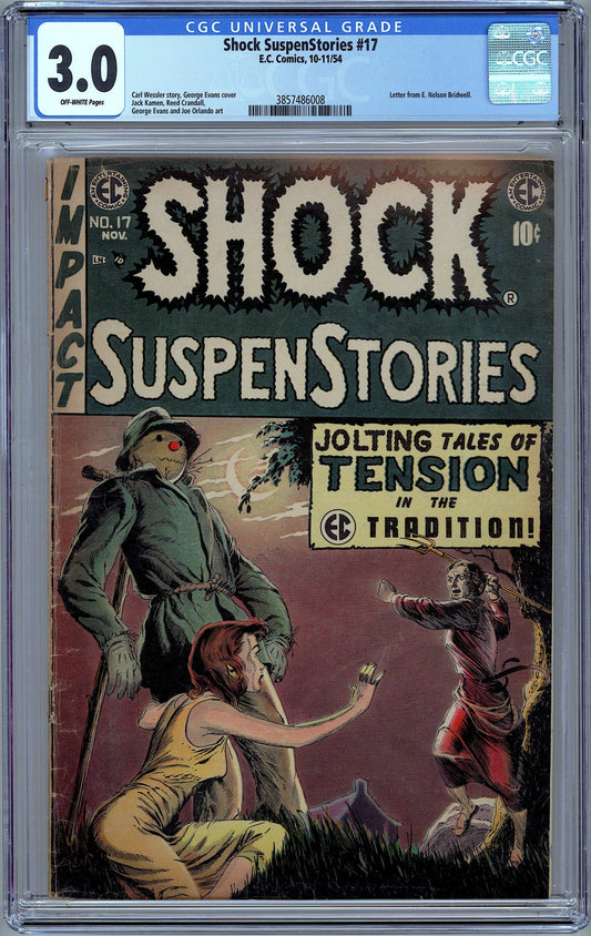 Shock SuspenStories #17  E.C. Comics Evans Cover  CGC 3.0