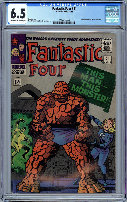 Fantastic Four #51. Classic This Man This Monster  CGC 6.5