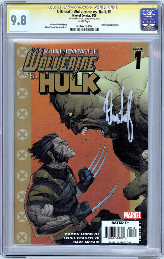 Ultimate Wolverine vs. Hulk #1. Sigature Series.  CGC 9.8