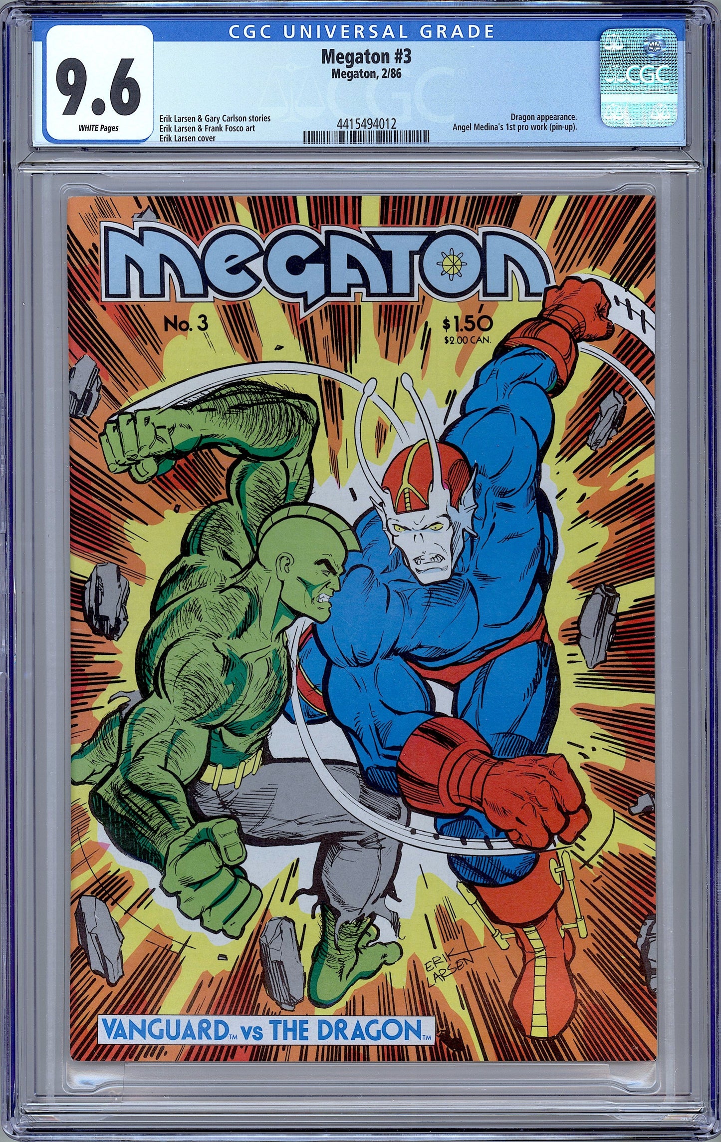 Megaton #3. 1st App of "Savage" Dragon.  CGC 9.6