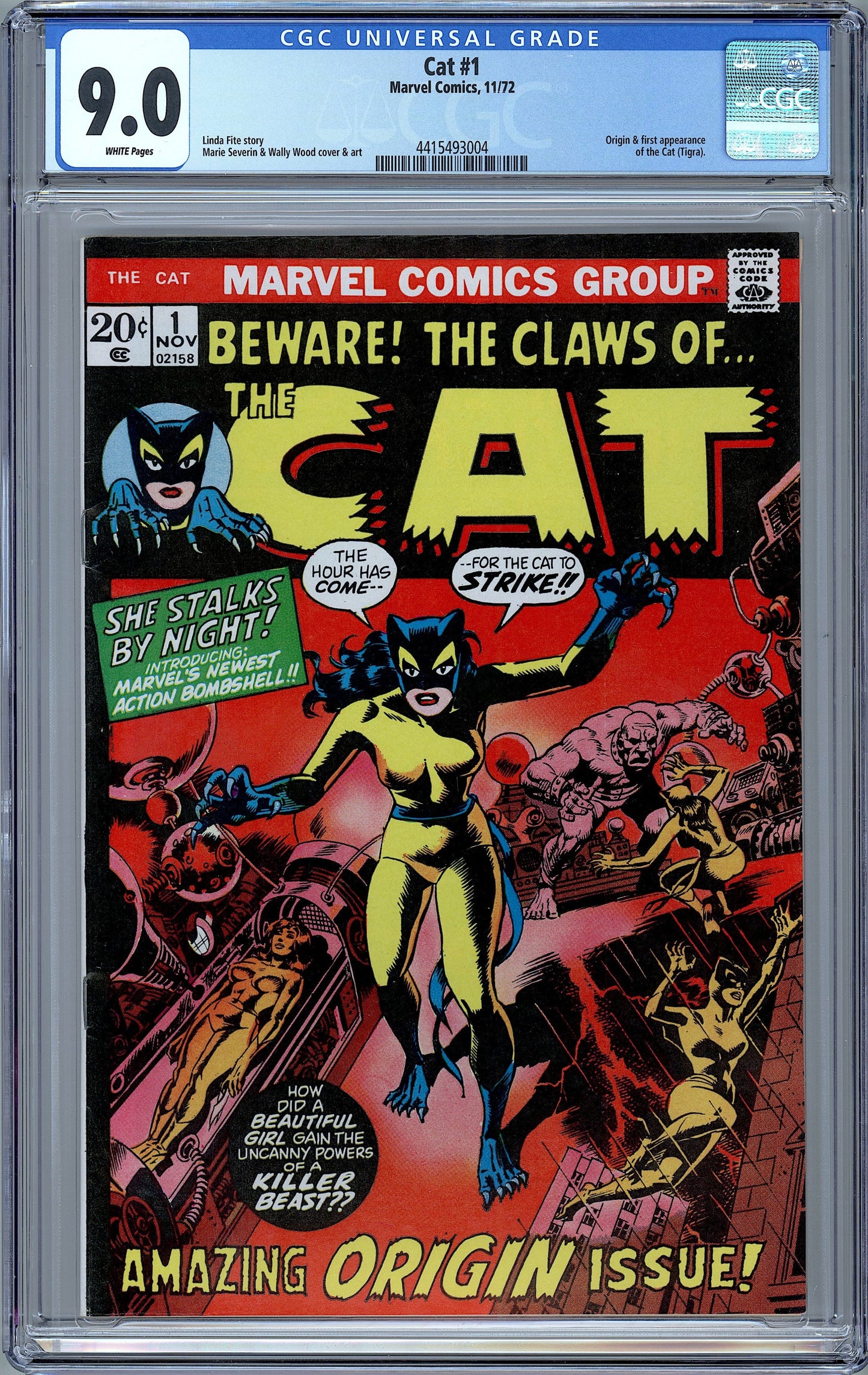 Cat #1. Origin & 1st Appearance of the Cat (Tigra) CGC 9.0