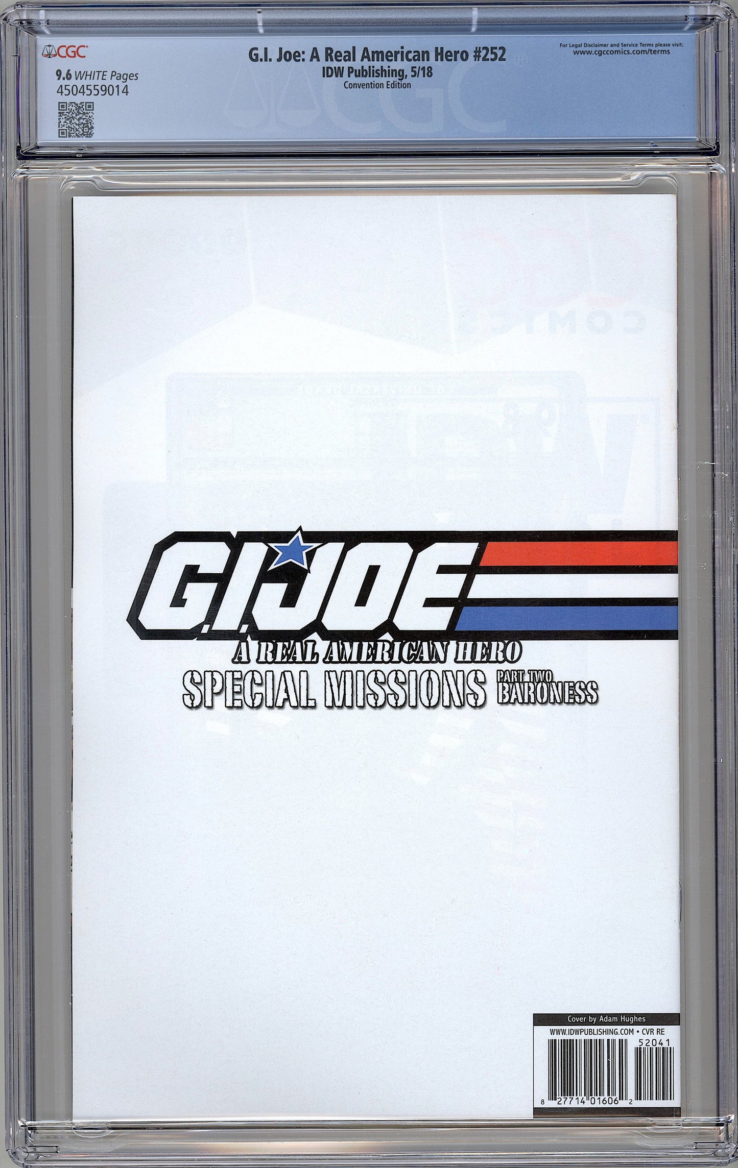 G.I Joe: A Real American Hero #252. Convention Edition CGC 9.6