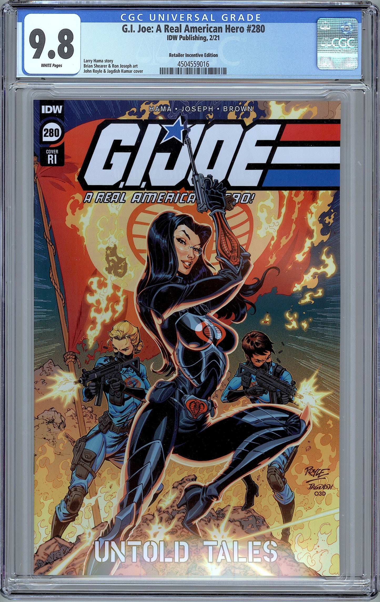 G.I. Joe: A Real American Hero #280. 1:10 Variant. CGC 9.8