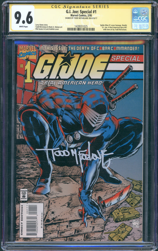 G.I. Joe Special #1 Autographed Todd McFarlane CGC 9.6