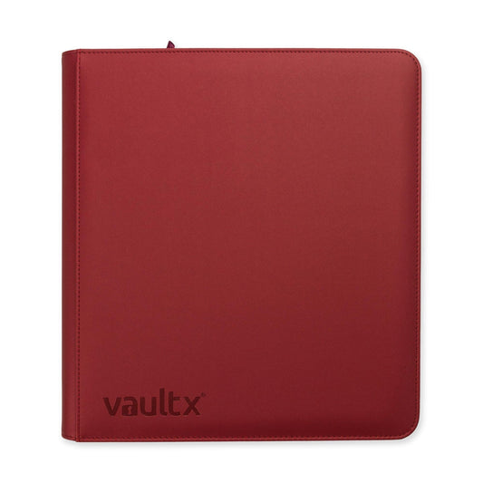 Vault X 12-Pocket Exo-Tec® Zip Binder Metallic Red
