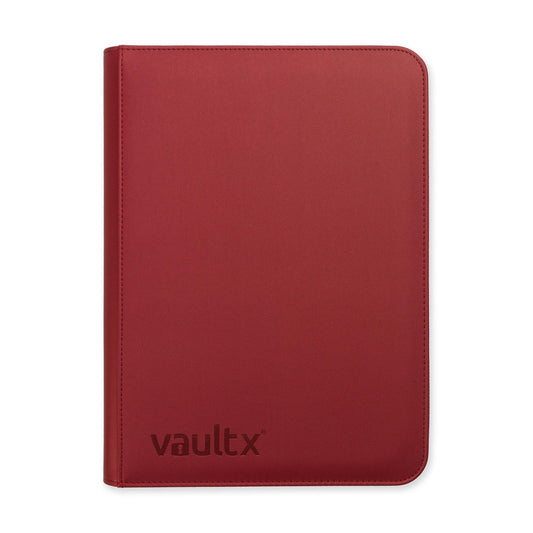 Vault X 9-Pocket Exo-Tec® Zip Binder Metallic Red