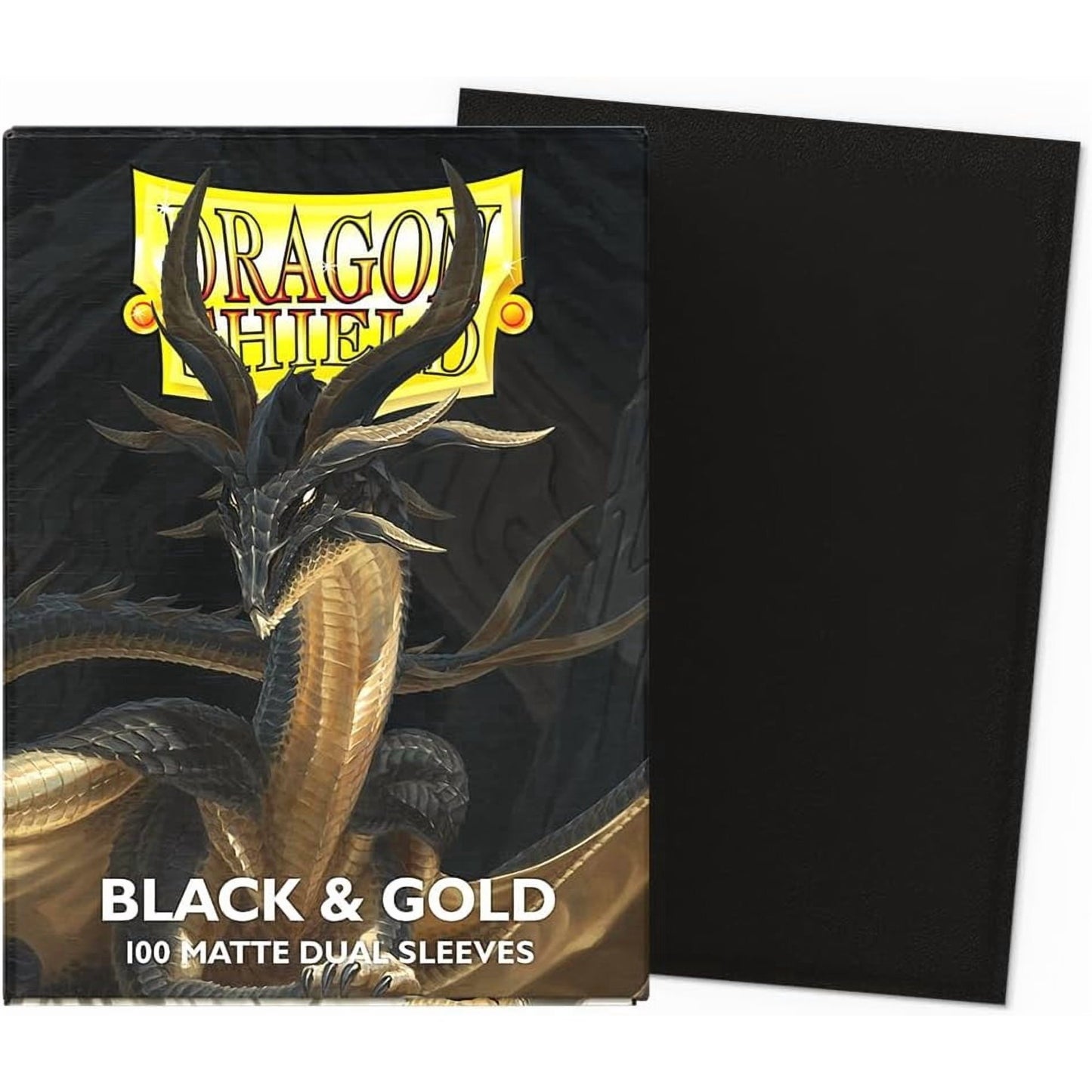 Dragon Shields: (100) Matte Dual - Black & Gold