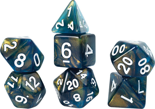 RPG Dice Set (7): Treasure Series - Onyx