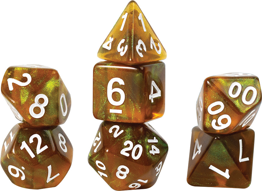RPG Dice Set (7): Treasure Series - Peridot