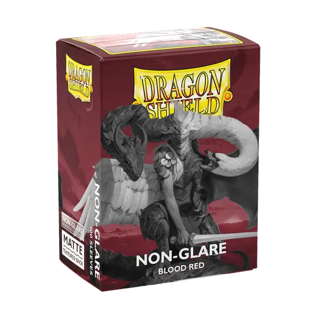 Dragon Shields: (100) Matte - Non-Glare Blood Red