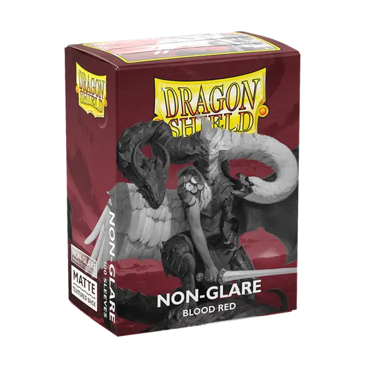 Dragon Shields: (100) Matte - Non-Glare Blood Red