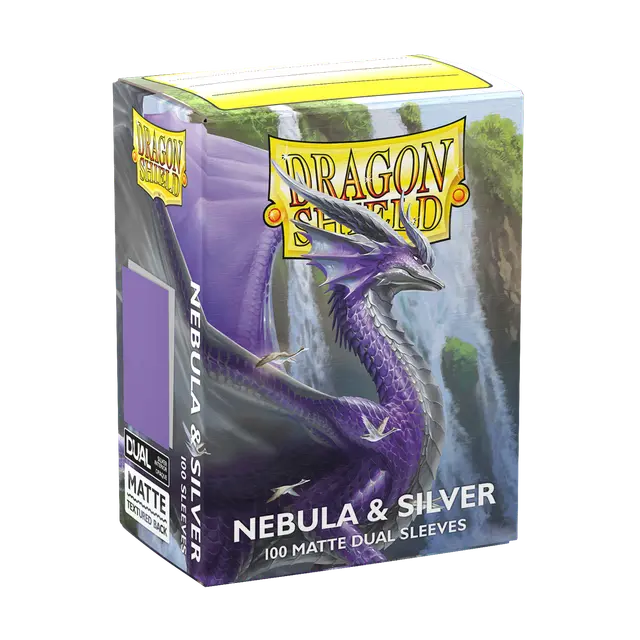 Dragon Shields: (100) Matte Dual - Nebula & Silver