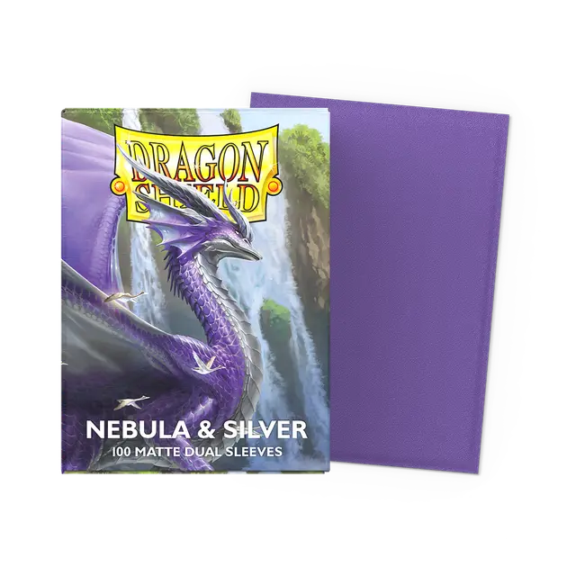 Dragon Shields: (100) Matte Dual - Nebula & Silver