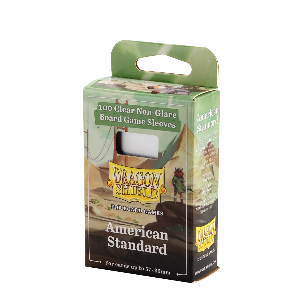 Dragon Shield: Clear/Non-Glare American Standard Board Game Sleeves (100)