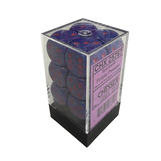 Speckled: Purple Passion 16mm d6 Dice Block (12)