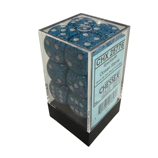 Speckled: Ocean Stone 16mm d6 Dice Block (12)
