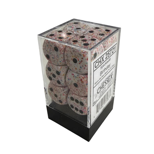 Speckled: Birthday 16mm d6 Dice Block (12)