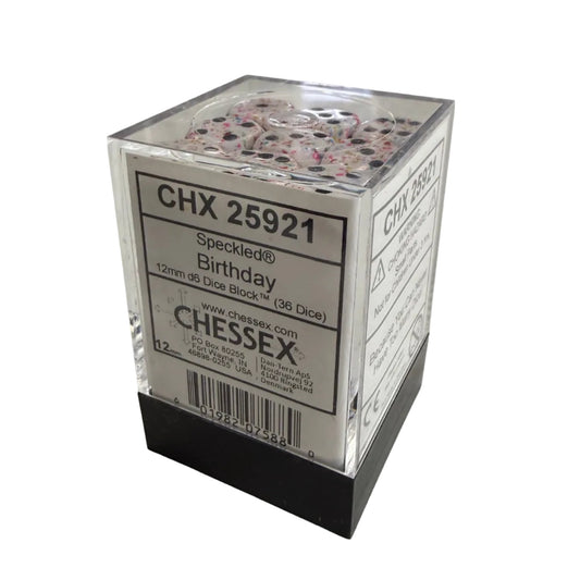 Speckled: Birthday 12mm d6 Dice Block (36)
