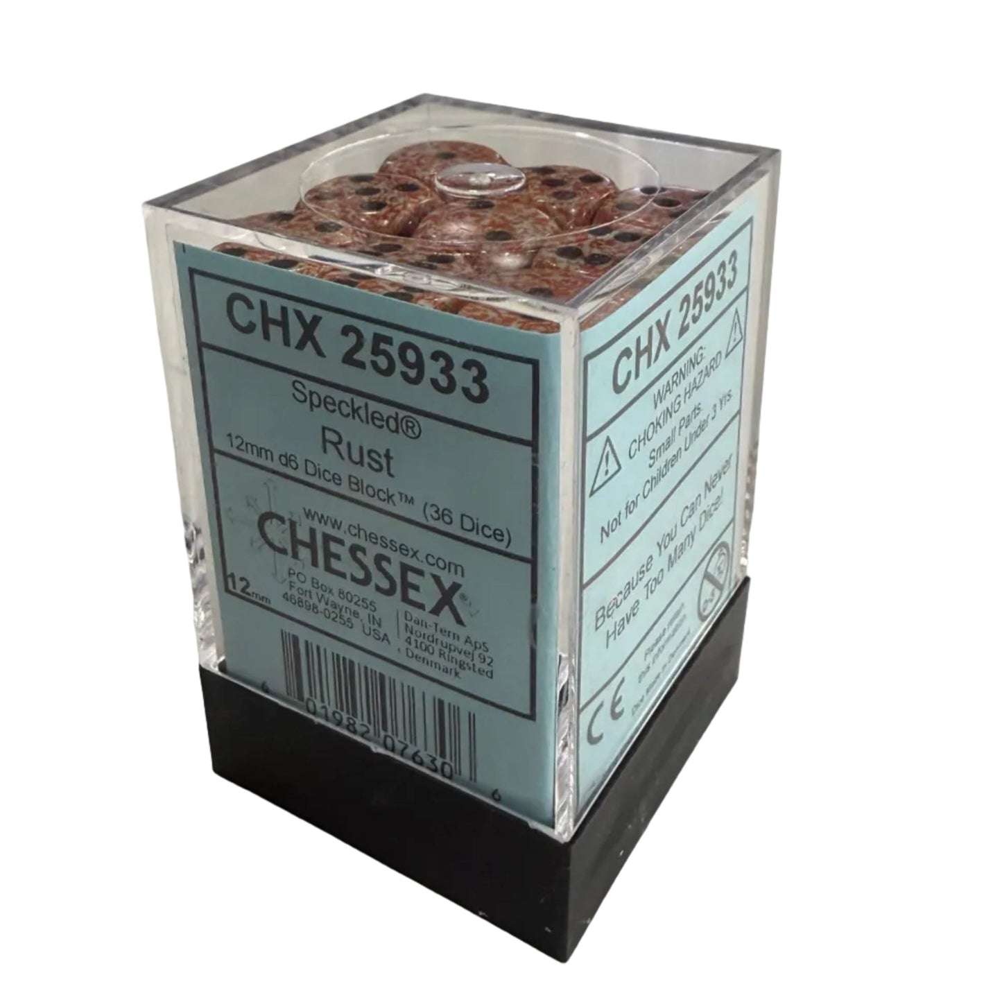Speckled: Rust 12mm d6 Dice Block (36)