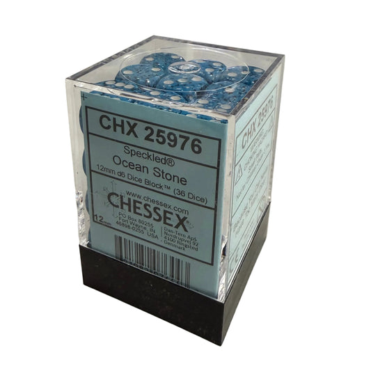 Speckled: Ocean Stone 12mm d6 Dice Block (36)