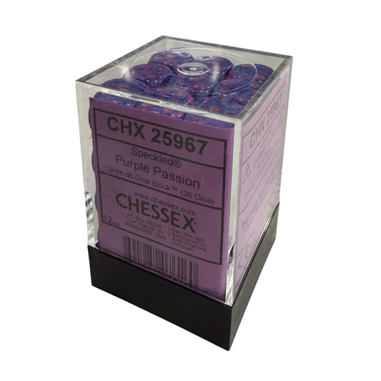 Speckled: Purple Passion 12mm d6 Dice Block (36)