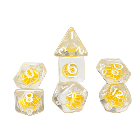 RPG Dice Set (7): Fruit Slice - Lemon