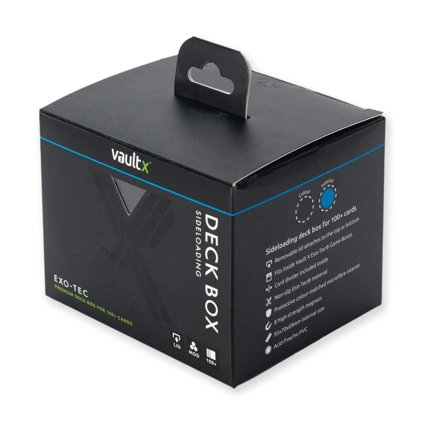 Vault X Exo-Tec® Sideloading Deck Box 100+ Black/Electric Blue