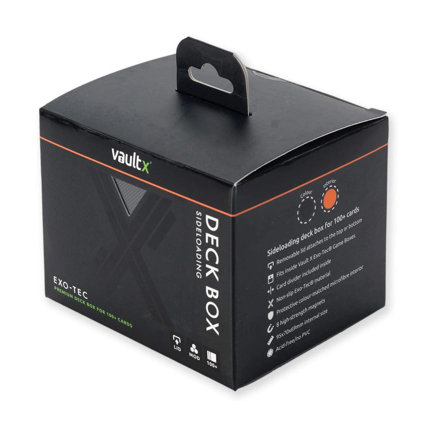 Vault X Exo-Tec® Sideloading Deck Box 100+ Black/Electric Orange