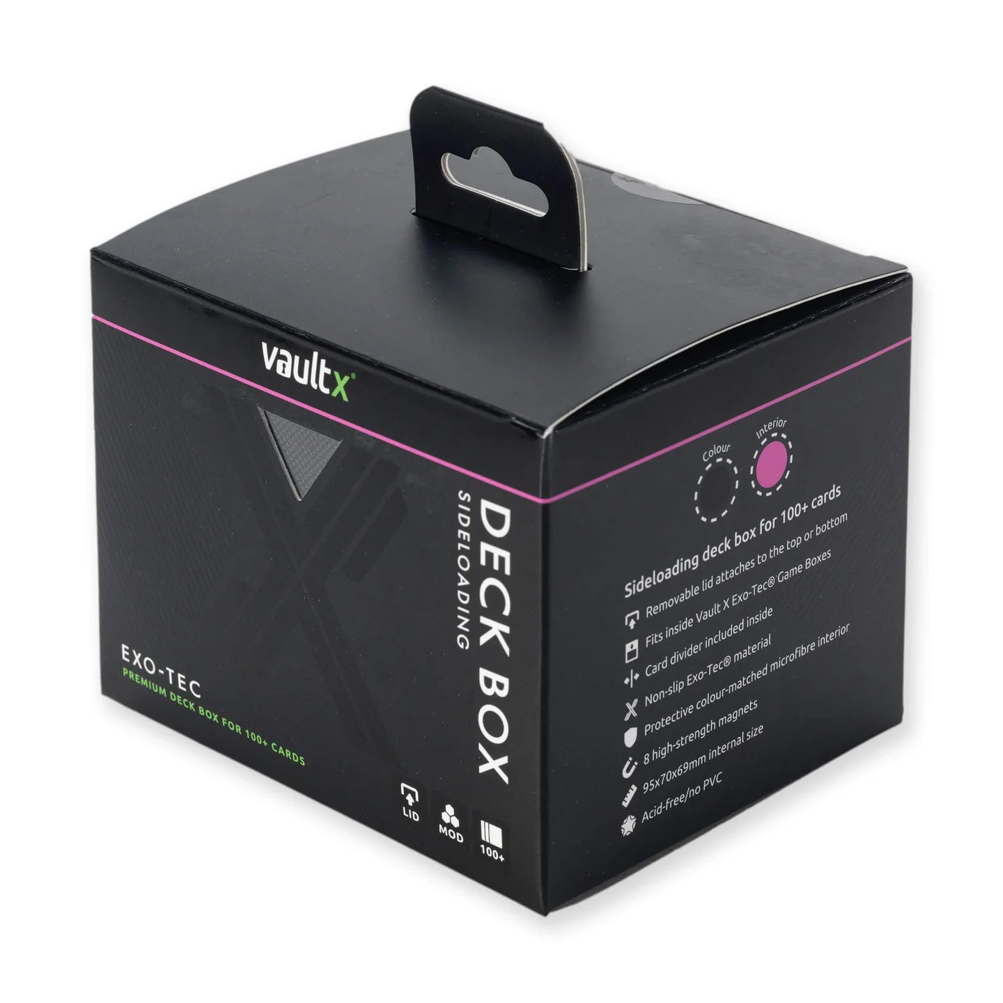 Vault X Exo-Tec® Sideloading Deck Box 100+ Black/Electric Pink