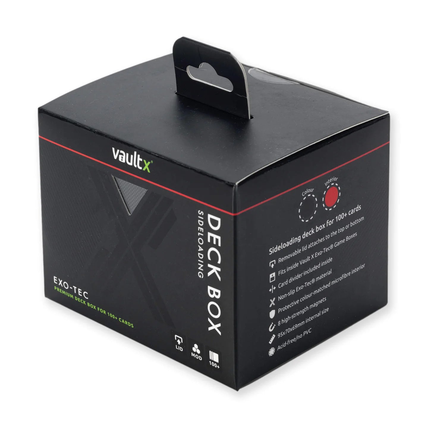 Vault X Exo-Tec® Sideloading Deck Box 100+ Black/Electric Red