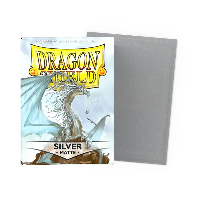 Dragon Shields: (100) Matte Silver