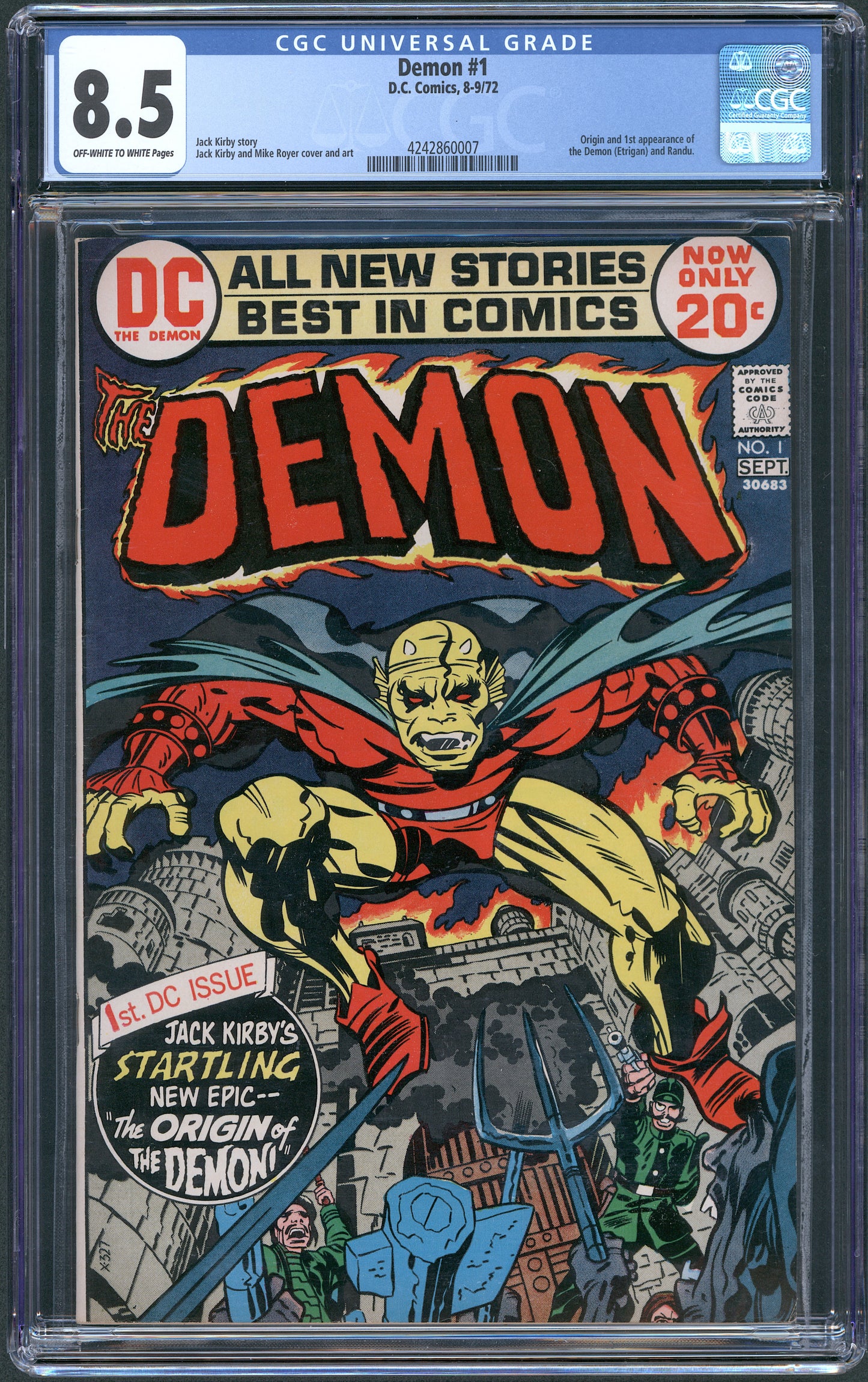 Demon #1  Origin & 1st Demon Etrigan  CGC 8.5