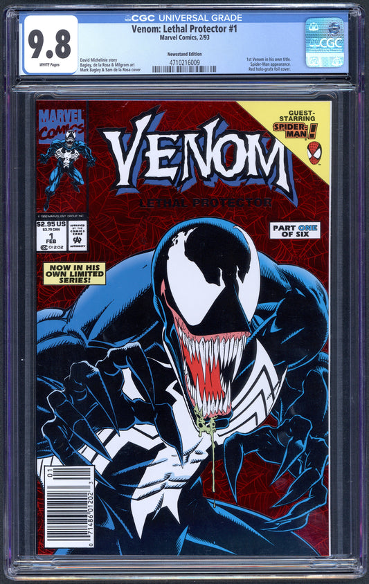 Venom: Lethal Protector #1  Newsstand Red Foil.  CGC 9.8