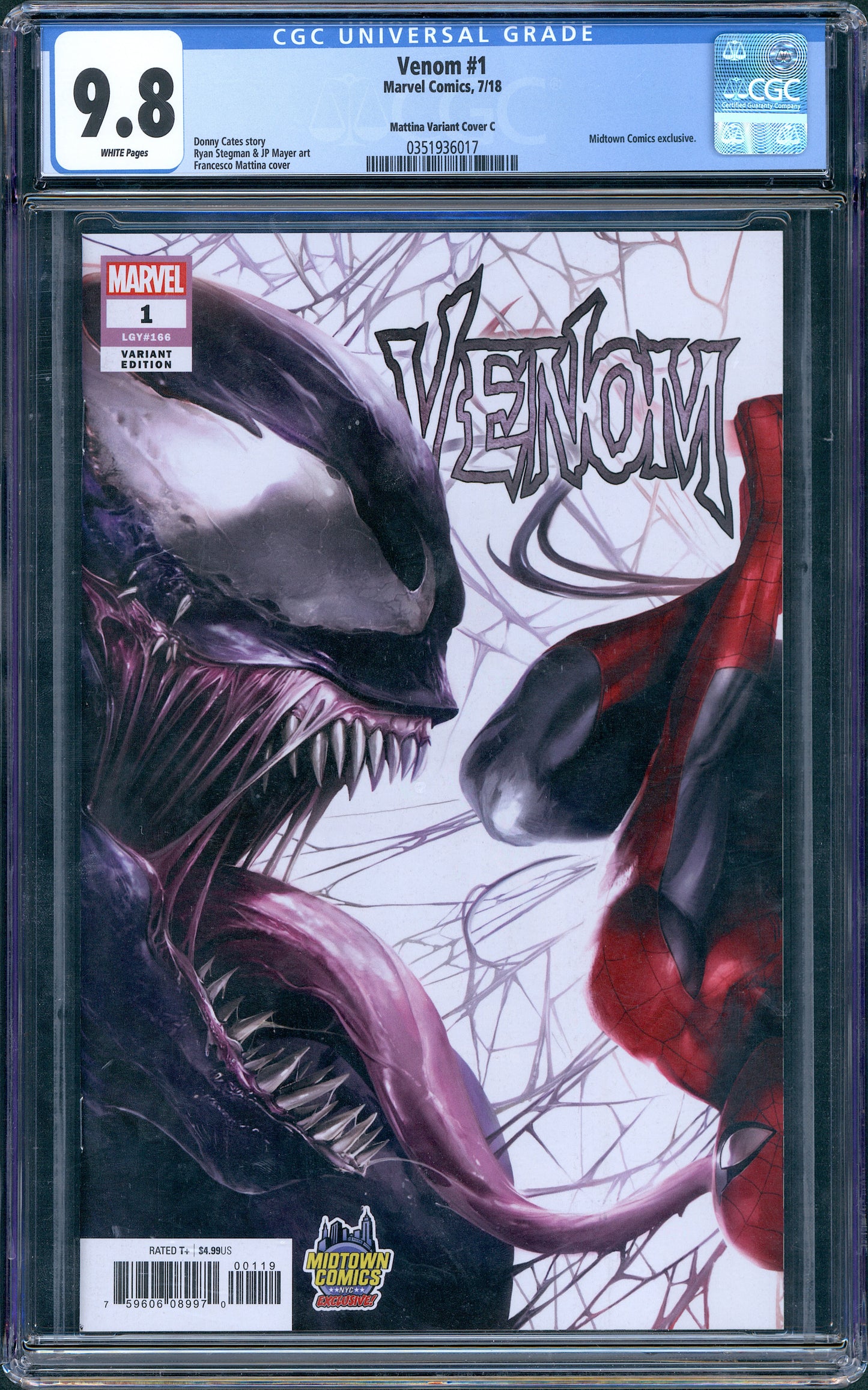 Venom #1  Midtown Comics Exclusive  CGC 9.8