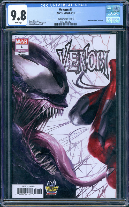 Venom #1  Midtown Comics Exclusive  CGC 9.8